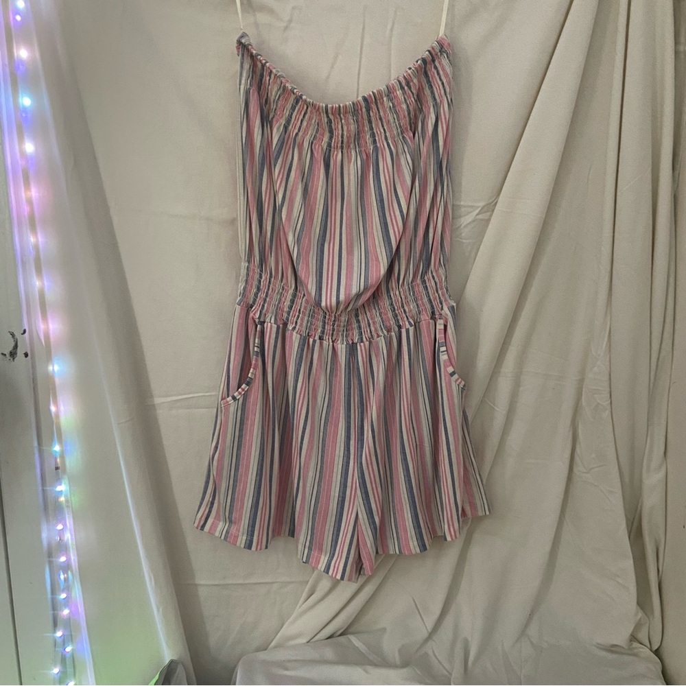 ☾.݁ᛪ༙ XL Women’s Striped Romper MyStyle